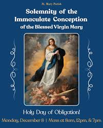 Solemnity of the Immaculate Conception of the Blessed Virgin Mary